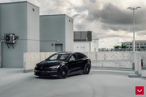 Фото дисков Vossen HF-8 Черный глянец на Tesla Model X