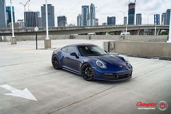 Фото дисков Vossen RS92 Черный сатин на Porsche 911 VIII