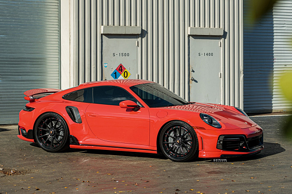 Фото дисков Strasse Wheels SV10 Deep Concave Duoblock Черный сатин на Porsche 911 VIII