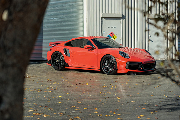Фото дисков Strasse Wheels SV10 Deep Concave Duoblock Черный сатин на Porsche 911 VIII
