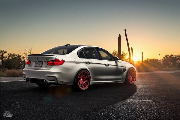 Фото дисков HRE 301M Красный сатин на BMW 3/M3 (F3x/F80)