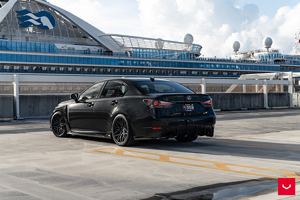 Фото дисков Vossen HF-7 Черный сатин на Lexus GS IV