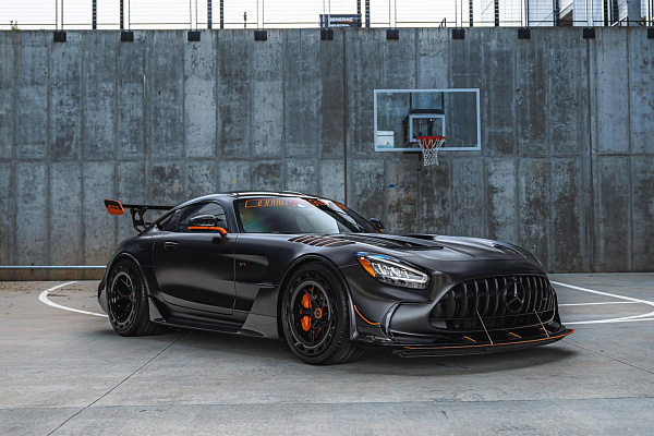 Фото дисков Brixton Forged PF7 Aerotech Черный сатин на Mercedes-Benz AMG GT I