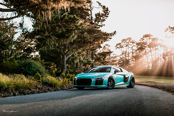 Фото дисков Brixton Forged PF8 Черный глянец на Audi R8 (4S)