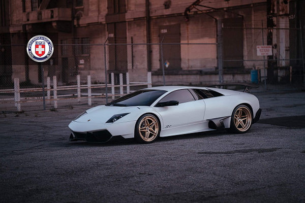 Фото дисков HRE S107 Сатиновое золото на Lamborghini Murcielago