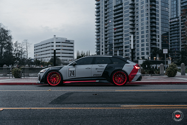 Фото дисков Vossen EVO-6TR Красный сатин на Audi A/RS 6 (C8)