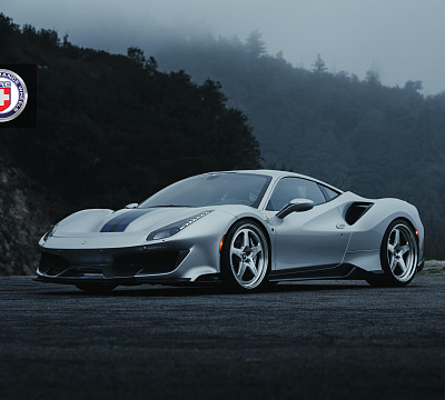Фото дисков HRE 527 на Ferrari 488
