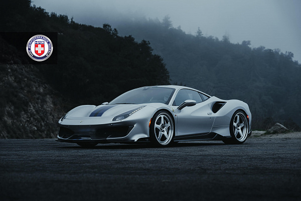 Фото дисков HRE 527 Глянцевый лак на Ferrari 488