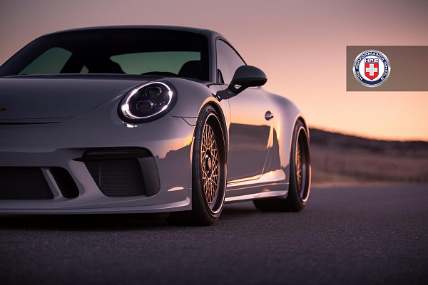 Фото дисков HRE 501 Сатиновая бронза на Porsche 911 VII