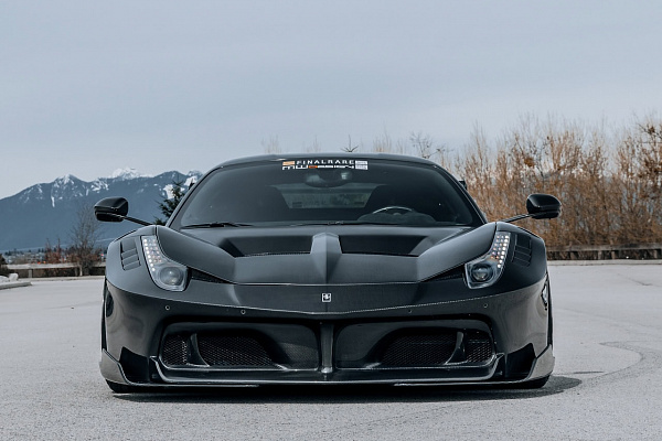 Фото дисков Brixton Forged PF7 Aerotech Черный сатин на Ferrari 458