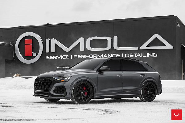 Фото дисков Vossen HF-5 Черный сатин на Audi Q8