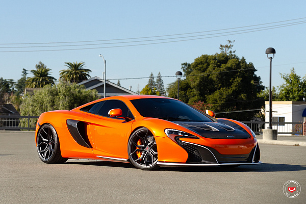 Фото дисков Vossen EVO-3 Черный сатин на McLaren 650S