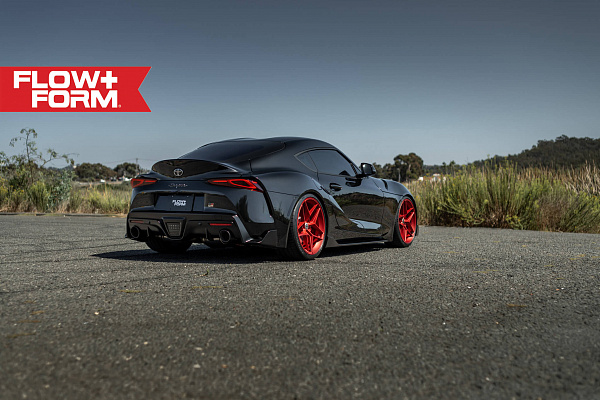 Фото дисков HRE FF11 Красный сатин на Toyota Supra A90
