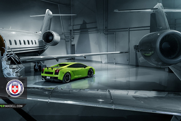 Фото дисков HRE S107 Черный сатин на Lamborghini Gallardo