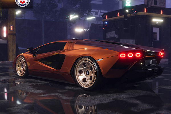 Фото дисков HRE 454 GTM Сатиновая шампань на Lamborghini Countach