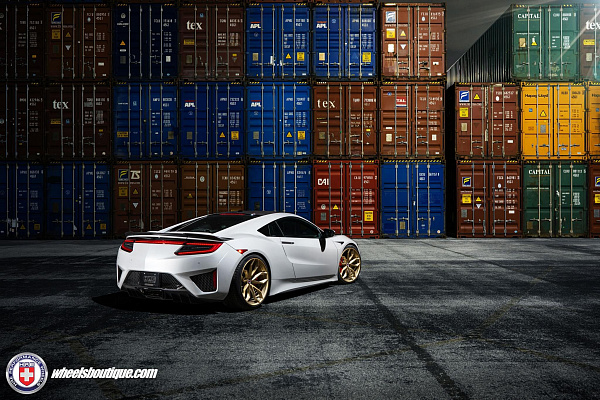 Фото дисков HRE P201 Сатиновое золото на Acura NSX II