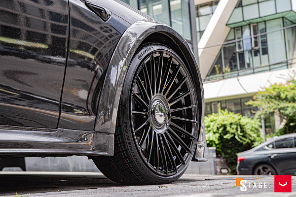 Фото дисков Vossen HF-8 Черный глянец на Tesla Model S