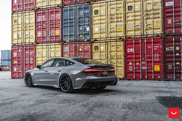 Фото дисков Vossen HF-3 Черный глянец на Audi A/RS 7 (4K)