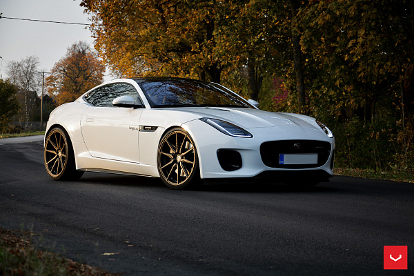 Фото дисков Vossen HF-3 Сатиновая бронза на Jaguar F-Type