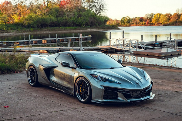 Фото дисков Anrky AN31 Черный глянец на Chevrolet Corvette C8