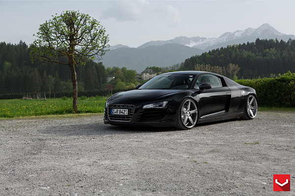 Фото дисков Vossen CV3 Полированный лак на Audi R8 (Typ 42)