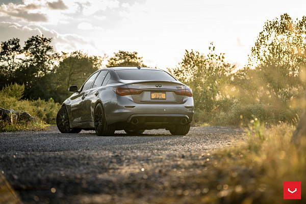 Фото дисков Vossen HF-2 Черный сатин на Infiniti Q50