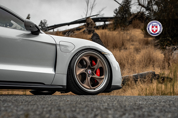 Фото дисков HRE 522 Сатиновая бронза на Porsche Taycan I