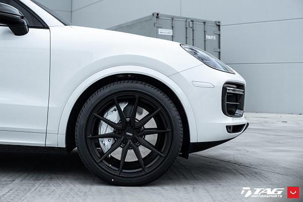 Фото дисков Vossen HF-3 Черный сатин на Porsche Cayenne III