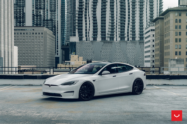 Фото дисков Vossen HF-3 Черный сатин на Tesla Model S