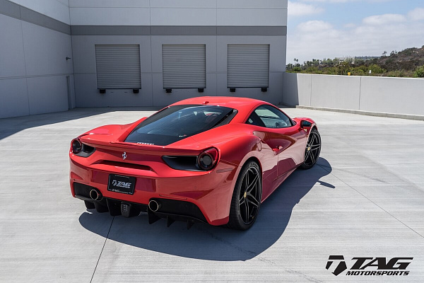 Фото дисков HRE P107 Черный сатин на Ferrari 488