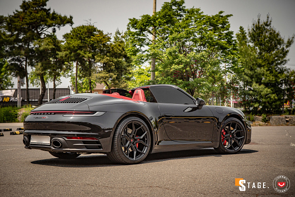 Фото дисков Vossen EVO-3 Черный сатин на Porsche 911 VIII