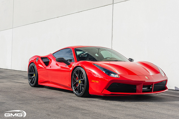 Фото дисков HRE P101SC Черный сатин на Ferrari 488