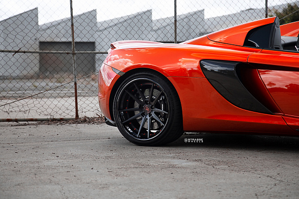 Фото дисков Strasse Wheels SV1 Deep Concave FS Черный сатин на McLaren 650S