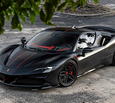Фото дисков Strasse Wheels SV4-RS Deep Concave FS на Ferrari SF90