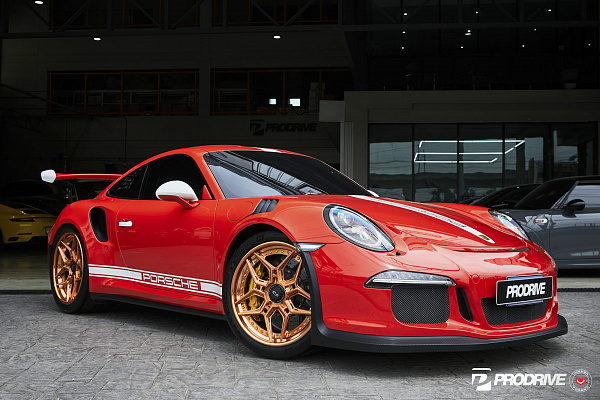 Фото дисков Vossen EVO-4R (3-Piece) Глянцевая медь на Porsche 911 VIII