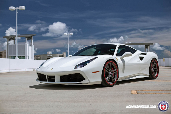 Фото дисков HRE S207 Сатиновый графит на Ferrari 488