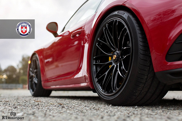 Фото дисков HRE RC100 Черный глянец на Porsche 911 VII