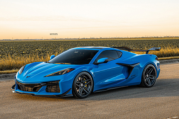 Фото дисков Strasse Wheels SV4-RS Deep Concave FS Черный сатин на Chevrolet Corvette C8