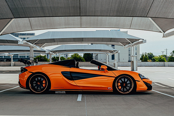 Фото дисков Strasse Wheels SV10T Deep Concave FS Черный сатин на McLaren 570S