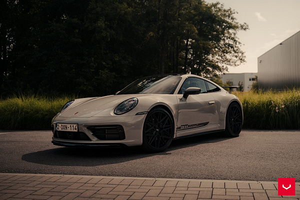 Фото дисков Vossen HF-7 Черный сатин на Porsche 911 VIII