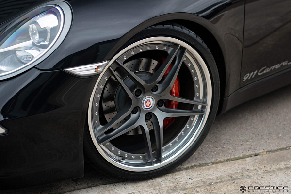 Фото дисков HRE S107 Сатиновый графит на Porsche 911 VII