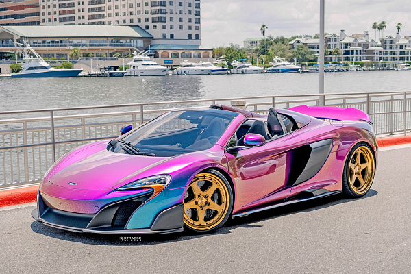 Фото дисков Strasse Wheels SV5 Deep Concave Duoblock Глянцевая бронза на McLaren 650S