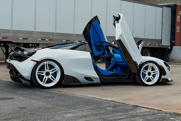 Фото дисков Anrky AN27 Белый глянец на McLaren 720S