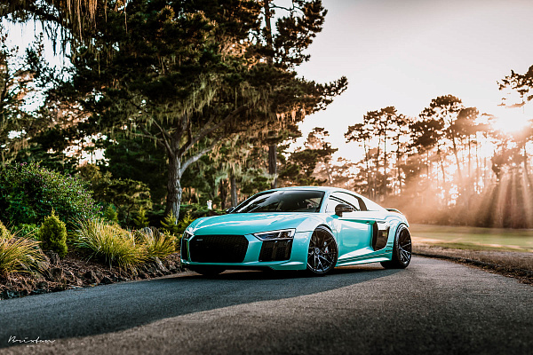 Фото дисков Brixton Forged PF8 Черный глянец на Audi R8 (4S)
