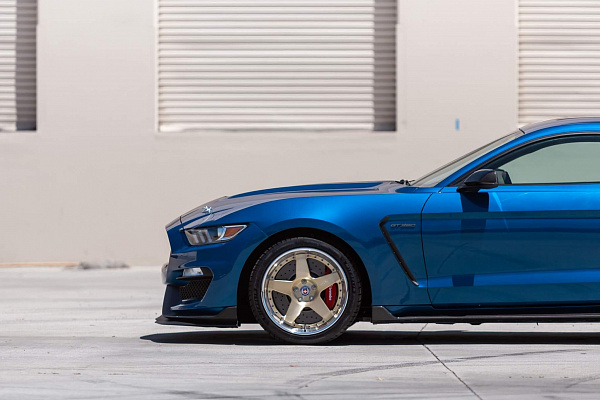 Фото дисков HRE C105 Глянцевое золото на Ford Mustang VI