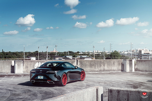 Фото дисков Vossen M-X4T Красный сатин на Lexus LC 500