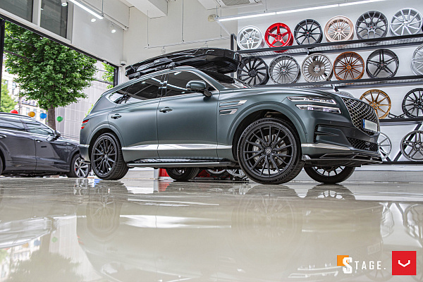 Фото дисков Vossen HF-4T Черный сатин на Genesis GV80
