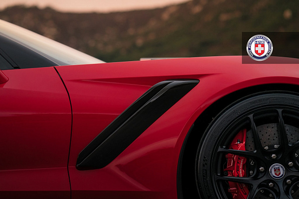 Фото дисков HRE R101 Lightweight Черный сатин на Chevrolet Corvette C7