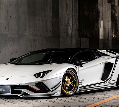 Фото дисков Savini SV76 на Lamborghini Aventador