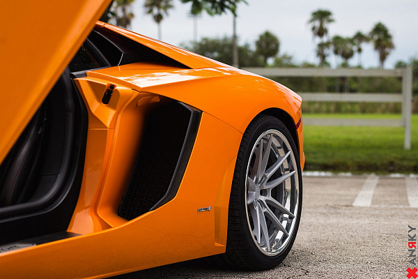 Фото дисков Anrky AN34 Сатиновый лак на Lamborghini Aventador